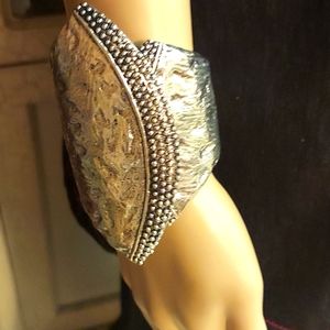 SALE Hammered cuff bracelet